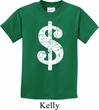 Kids Funny Shirt Distressed Dollar Sign Tee T-Shirt