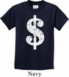 Kids Funny Shirt Distressed Dollar Sign Tee T-Shirt