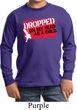 Kids Funny Shirt Dropped On My Head Long Sleeve Tee T-Shirt