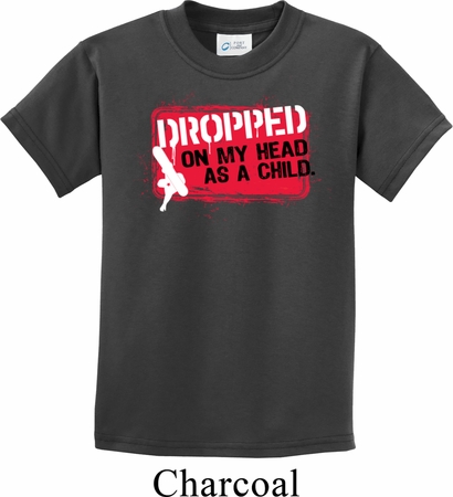 Kids Funny Shirt Dropped On My Head Tee T-Shirt