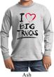 Kids Funny Shirt I Love Big Trucks Long Sleeve Tee T-Shirt