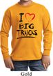 Kids Funny Shirt I Love Big Trucks Long Sleeve Tee T-Shirt