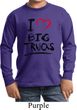 Kids Funny Shirt I Love Big Trucks Long Sleeve Tee T-Shirt