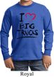 Kids Funny Shirt I Love Big Trucks Long Sleeve Tee T-Shirt