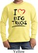 Kids Funny Shirt I Love Big Trucks Long Sleeve Tee T-Shirt