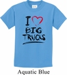 Kids Funny Shirt I Love Big Trucks Tee T-Shirt