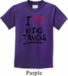 Kids Funny Shirt I Love Big Trucks Tee T-Shirt