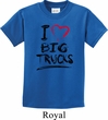 Kids Funny Shirt I Love Big Trucks Tee T-Shirt