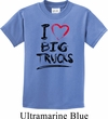 Kids Funny Shirt I Love Big Trucks Tee T-Shirt