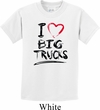 Kids Funny Shirt I Love Big Trucks Tee T-Shirt
