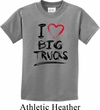 Kids Funny Shirt I Love Big Trucks Tee T-Shirt