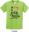 Kids Funny Shirt I Love Big Trucks Tee T-Shirt