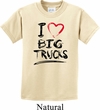 Kids Funny Shirt I Love Big Trucks Tee T-Shirt