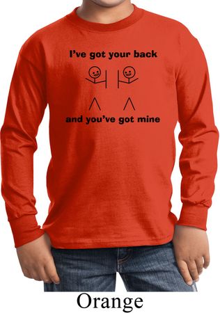 Kids Funny Shirt I've Got Your Back Long Sleeve Tee T-Shirt