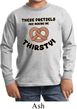 Kids Funny Shirt Thirsty Pretzels Long Sleeve Tee T-Shirt