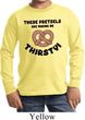 Kids Funny Shirt Thirsty Pretzels Long Sleeve Tee T-Shirt