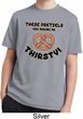 Kids Funny Shirt Thirsty Pretzels Moisture Wicking Tee T-Shirt