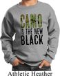 Kids Funny Sweatshirt Camo is the New Black Sweat Shirt