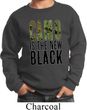 Kids Funny Sweatshirt Camo is the New Black Sweat Shirt