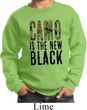 Kids Funny Sweatshirt Camo is the New Black Sweat Shirt