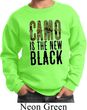 Kids Funny Sweatshirt Camo is the New Black Sweat Shirt