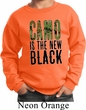 Kids Funny Sweatshirt Camo is the New Black Sweat Shirt