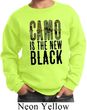 Kids Funny Sweatshirt Camo is the New Black Sweat Shirt