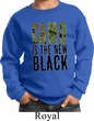 Kids Funny Sweatshirt Camo is the New Black Sweat Shirt