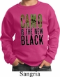 Kids Funny Sweatshirt Camo is the New Black Sweat Shirt
