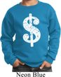 Kids Funny Sweatshirt Distressed Dollar Sign Sweat Shirt