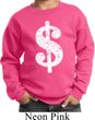 Kids Funny Sweatshirt Distressed Dollar Sign Sweat Shirt