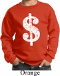 Kids Funny Sweatshirt Distressed Dollar Sign Sweat Shirt