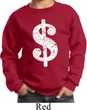 Kids Funny Sweatshirt Distressed Dollar Sign Sweat Shirt