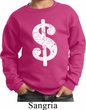 Kids Funny Sweatshirt Distressed Dollar Sign Sweat Shirt