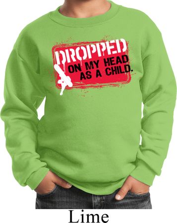Kids Funny Sweatshirt Dropped On My Head Sweat Shirt