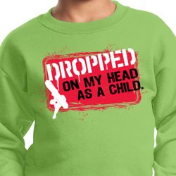 Kids Funny Sweatshirt Dropped On My Head Sweat Shirt