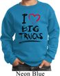 Kids Funny Sweatshirt I Love Big Trucks Sweat Shirt