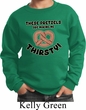 Kids Funny Sweatshirt Thirsty Pretzels Sweat Shirt