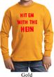 Kids Funny Tee Hit em with the Hein Youth Long Sleeve