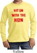 Kids Funny Tee Hit em with the Hein Youth Long Sleeve