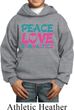 Kids Gymnast Hoodie Peace Love Gymnastics Hoody