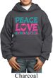 Kids Gymnast Hoodie Peace Love Gymnastics Hoody