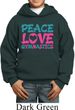 Kids Gymnast Hoodie Peace Love Gymnastics Hoody
