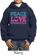 Kids Gymnast Hoodie Peace Love Gymnastics Hoody