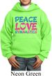 Kids Gymnast Hoodie Peace Love Gymnastics Hoody