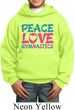Kids Gymnast Hoodie Peace Love Gymnastics Hoody