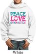Kids Gymnast Hoodie Peace Love Gymnastics Hoody