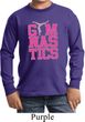 Kids Gymnast Shirt Gymnastics Text Long Sleeve Tee T-Shirt