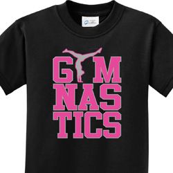 Kids Gymnast Shirt Gymnastics Text Tee T-Shirt