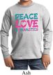 Kids Gymnast Shirt Peace Love Gymnastics Long Sleeve Tee T-Shirt